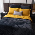 КПБ на резинке Сатин Velvet Premium с Одеялом VPR006, Евро, 4 наволочки,простынь 160*200*25