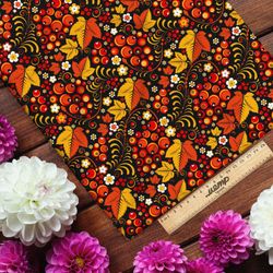 Ткань оксфорд 600 хохломская расцветка