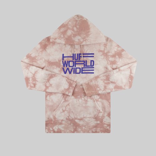 Толстовка мужская HUF Broadcast Tie-Dye артикул:PF00386 CORAL - купить в магазине Дайс
