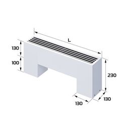 Конвектор напольный Royal Thermo STEP-130/130/700-2-N-WT-LG-NA