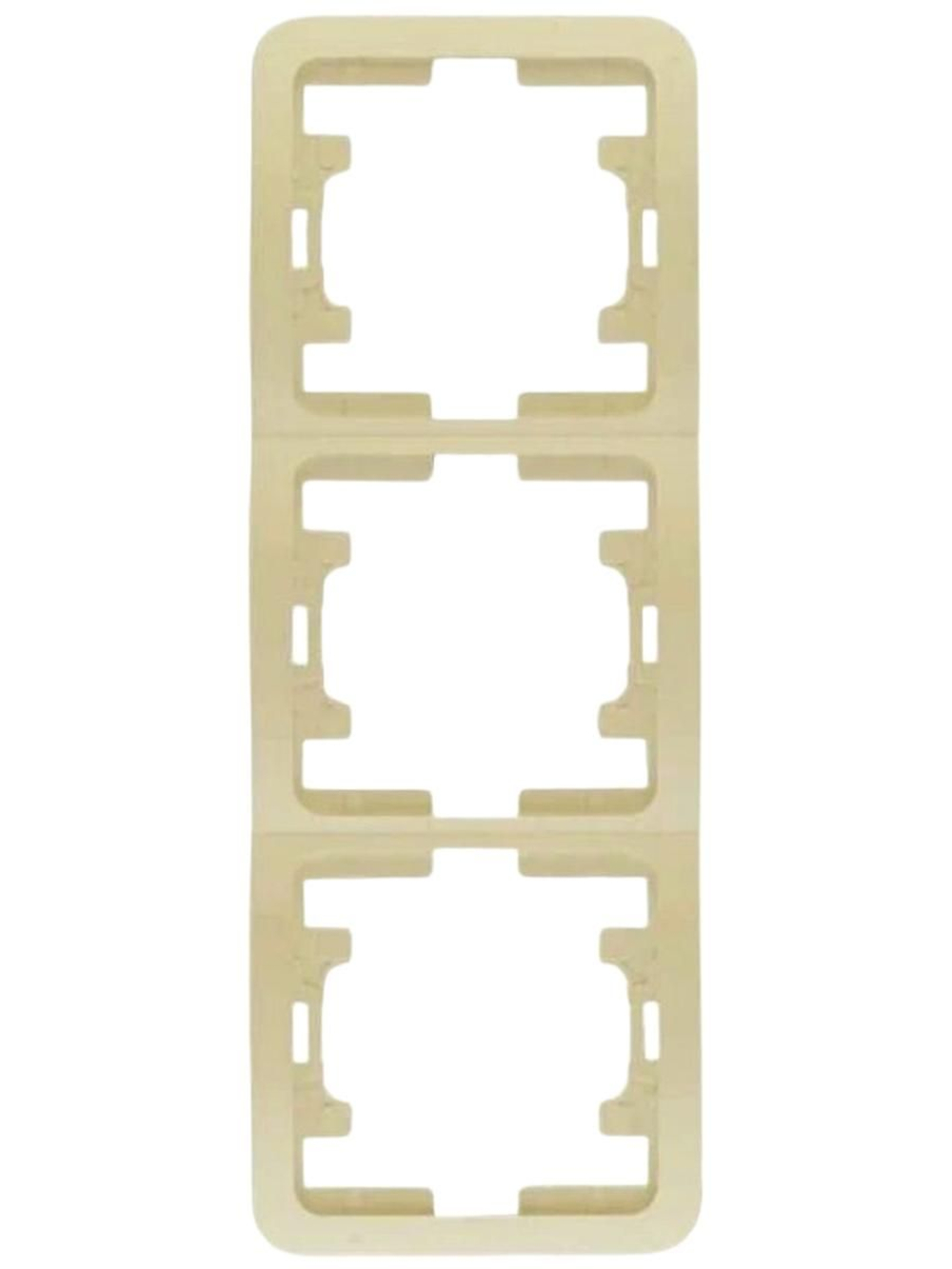 Рамка 3-я Makel Mimoza вертикальная кремовый 32033