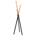 Вешалка напольная Bergenson Bjorn Amundsen, 172 см, черная/натуральное дерево