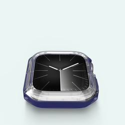 Чехол-бампер с синими вставками от Dux Ducis для часов Apple Watch 45мм на модели 7, 8 и 9 серии, серия Tamo Series Case