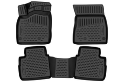 Коврики в салон для NISSAN Rogue 2021-, 3шт. (Повышенная устойчивость, повышенная износостойкость) FORMAT.3DAN0028210K
