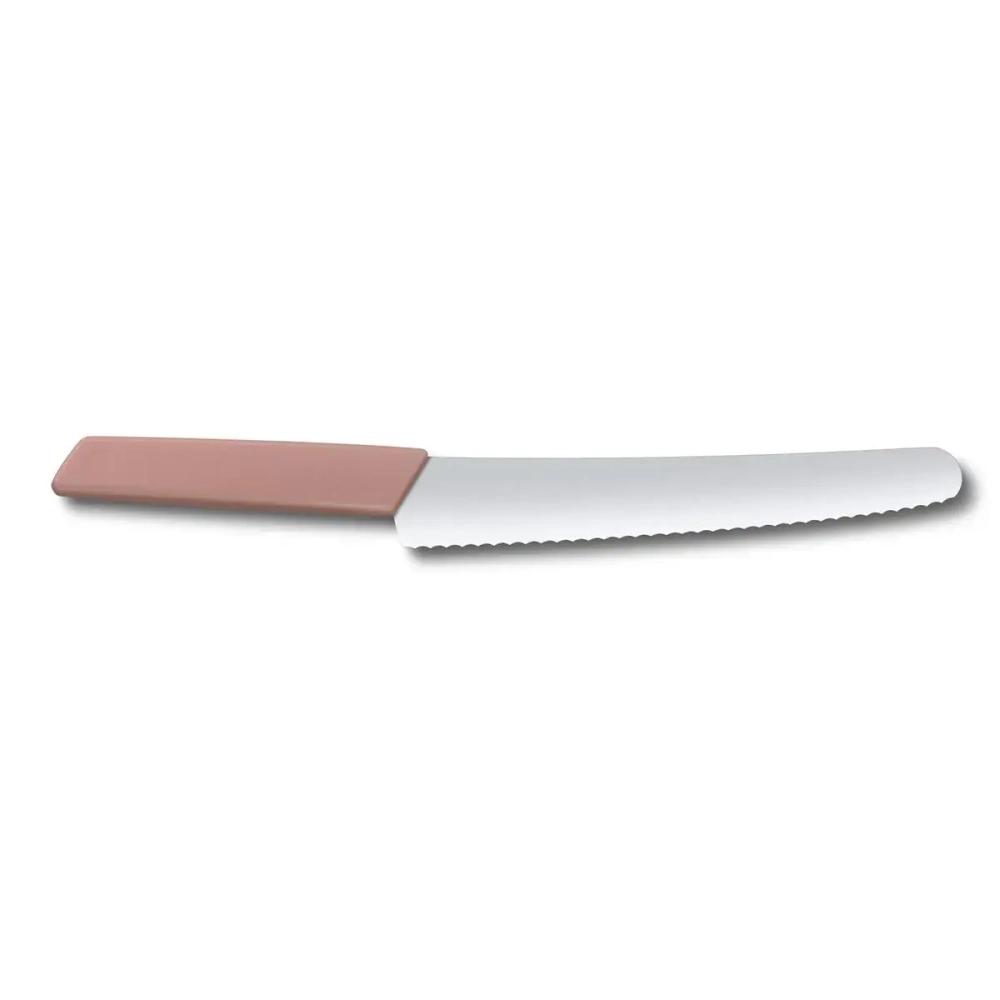 Victorinox Нож Swiss Modern 22см, зубчатый, розовый