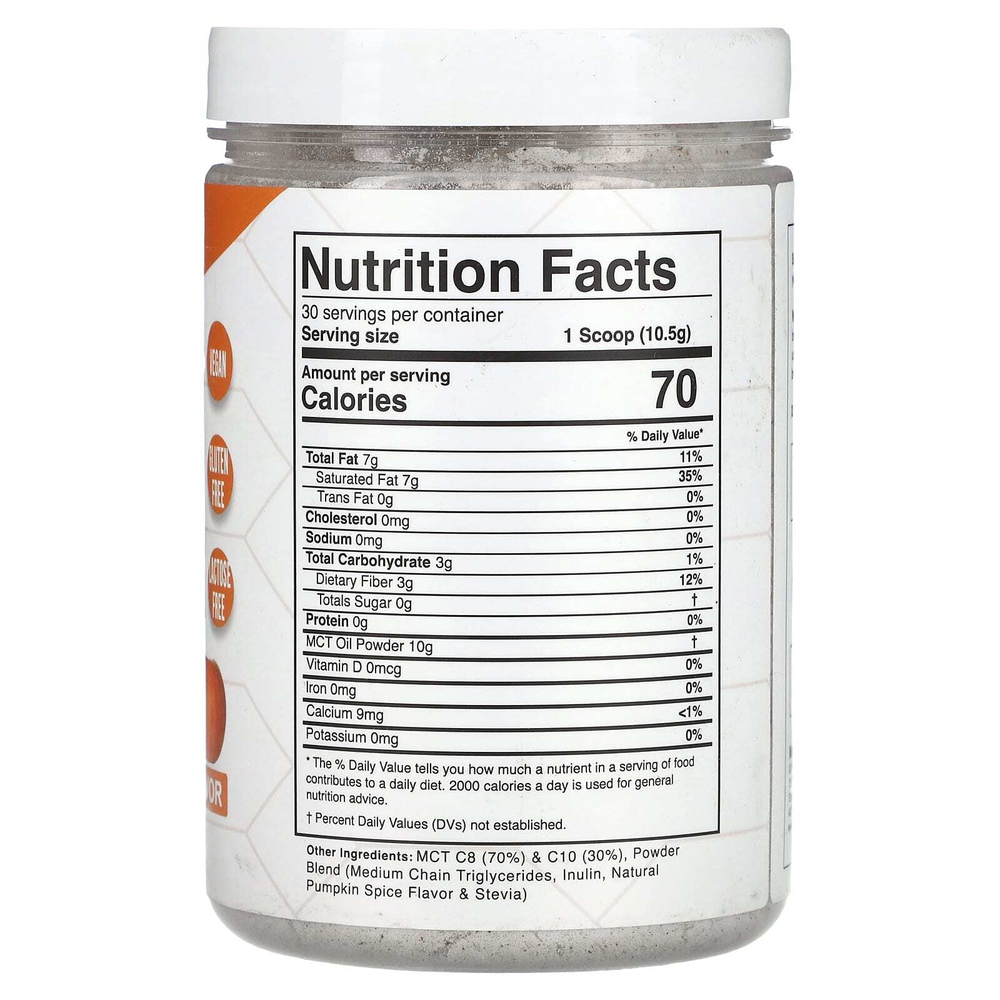 Divine Health, Dr. Colbert's Keto Zone, MCT Oil Powder, Pumpkin Spice , 11.11 oz (315 g)