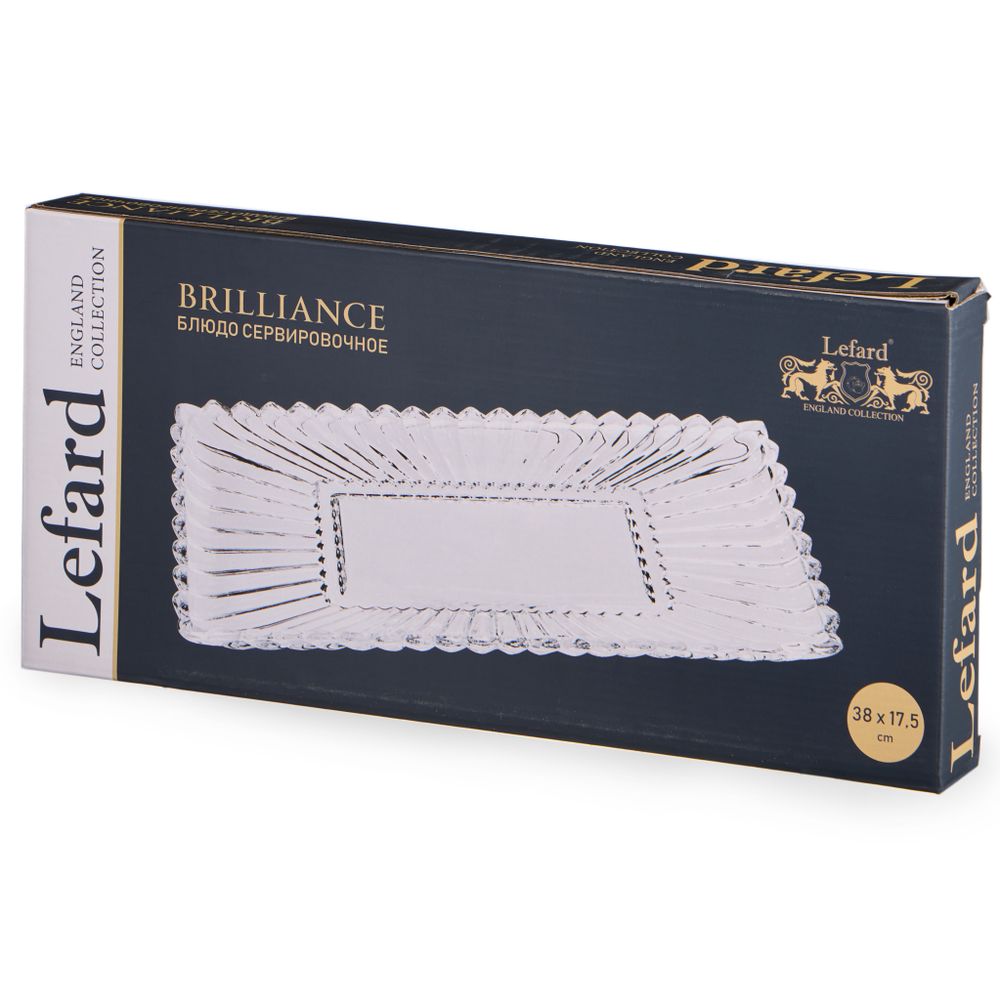 БЛЮДО СЕРВИРОВОЧНОЕ "BRILLIANCE" ПРЯМОУГОЛЬНОЕ, 38*17,5*3,5 СМ