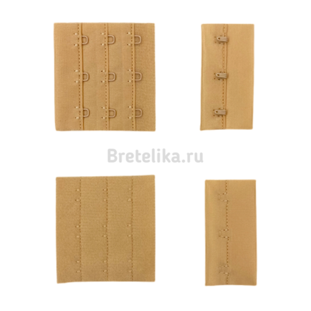 Застежка тканевая, 57 мм, 3*3, песочно-бежевая