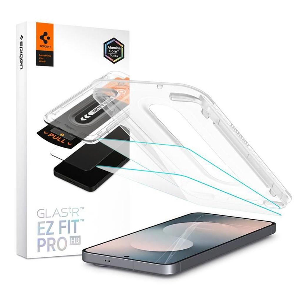 Стекло Spigen GLAS.TR ”EZ FIT PRO” 2 шт. для GALAXY S25 FE CLEAR
