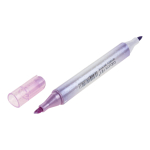 Набор текстовыделителей 3шт. 2-х стор,1 стор-кисточка,цв.пастель, 2 стор-с блестк. голубой