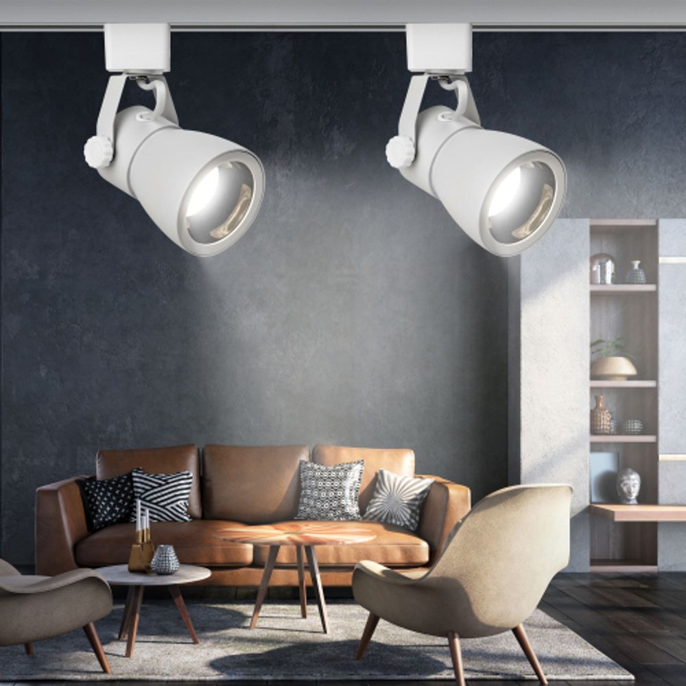 Трековый светильник однофазный ЭРА TR38-GU10 WH под лампу MR16 белый | Однофазные светильники под лампу