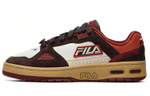 FILA FUSION Teratach synthetic leather, artificial leather, shock absorption, non-slip, wear-resistant, low-cut retro basketball shoes, men's white brown