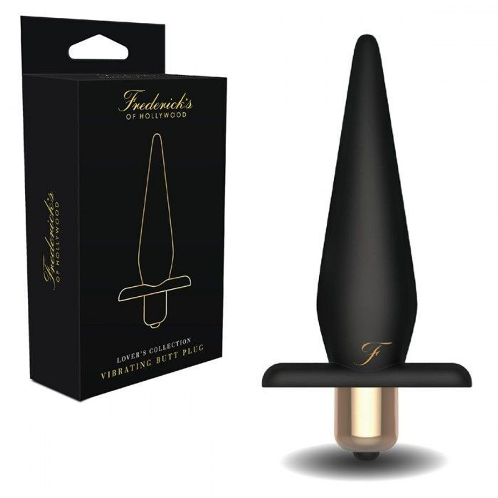 Черный анальный плаг Vibrating Butt Plug (Цвет: черный)