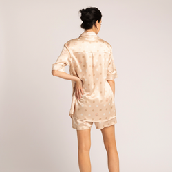 Шорты женские Mollen песочно-бежевые с узором горох