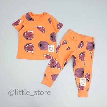 Комплект хлопковый Moi Noi, Инжир на оранжевом