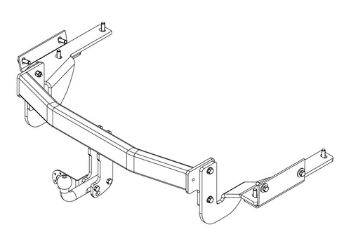 Фаркоп AvtoS для TOYOTA HIGHLANDER (2014-) с универсальной электрикой Smart(блок) и сертификатом в комплекте, арт.(TY 45+smart)