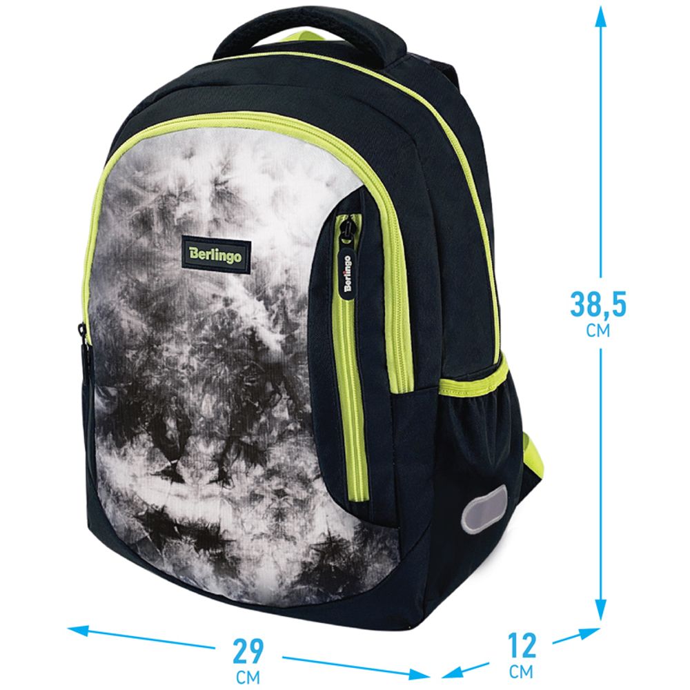 Рюкзак Berlingo Boom Black style 38,5х29х12см, 630 гр., 2отд. 3карм, с эргономичной спинкой