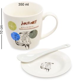 GAEM Art MUG-203/4 Кружка с ложкой «Мое путешествие»