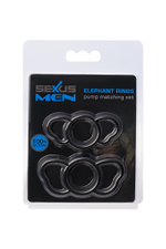 Набор эрекционных колец Sexus Men Elephant Rings чёрный