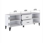 Тумба под ТВ Микон ТВМ-6, ЛДСП, дуб крафт золотой, серая, 150,2х38,3х54,3 см