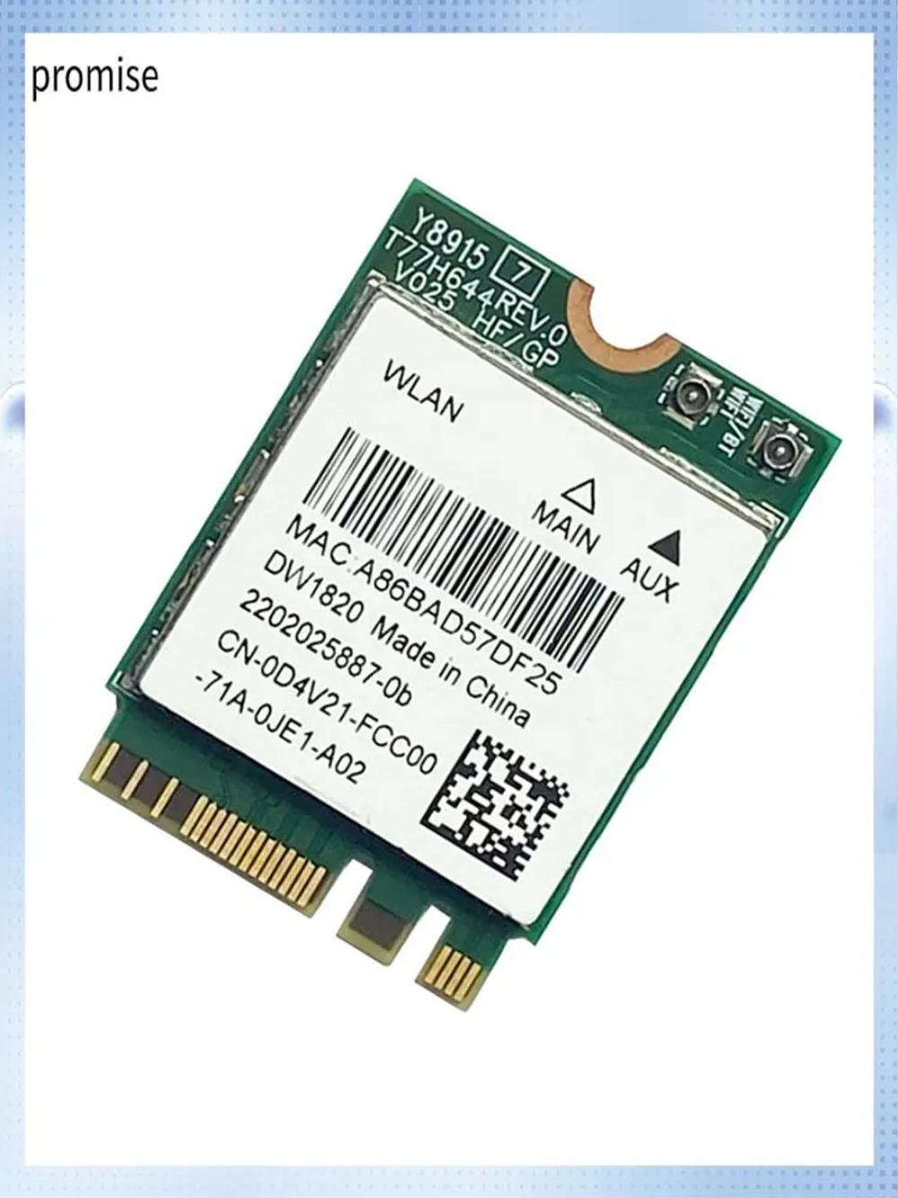 DW1820 QCNFA344A Беспроводная сетевая карта 2.4G + 5G Двухдиапазонный гигабитный Bluetooth 4.1 NGFF Сетевая поддерживает 802.11AC