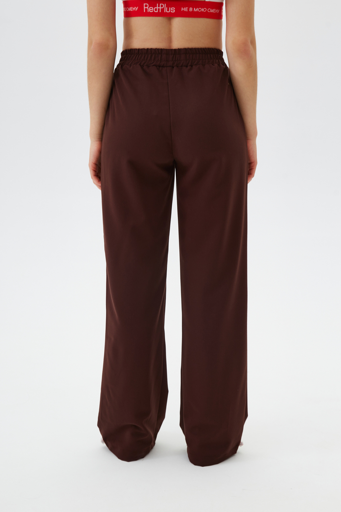 Брюки свободные медицинские женские Йошо, шоколад