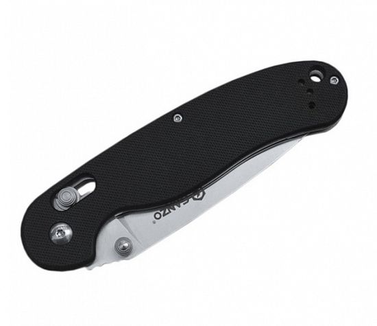 Складной нож Ganzo G727M черный, G727M-BK c клинком из стали 440C, рукоять G10