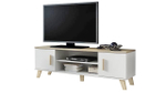 ТВ-тумба Мелания 2 Белый 101/ Клен 375 160*40*53 см, Белый 101/Клен 375   Фиеста