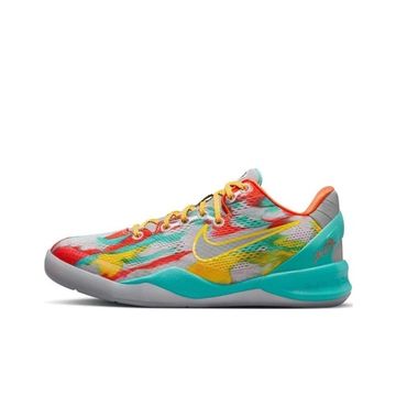 NIKE Kobe 8 Детские баскетбольные кроссовки Низкие Серый, серебристый, желтый Унисекс