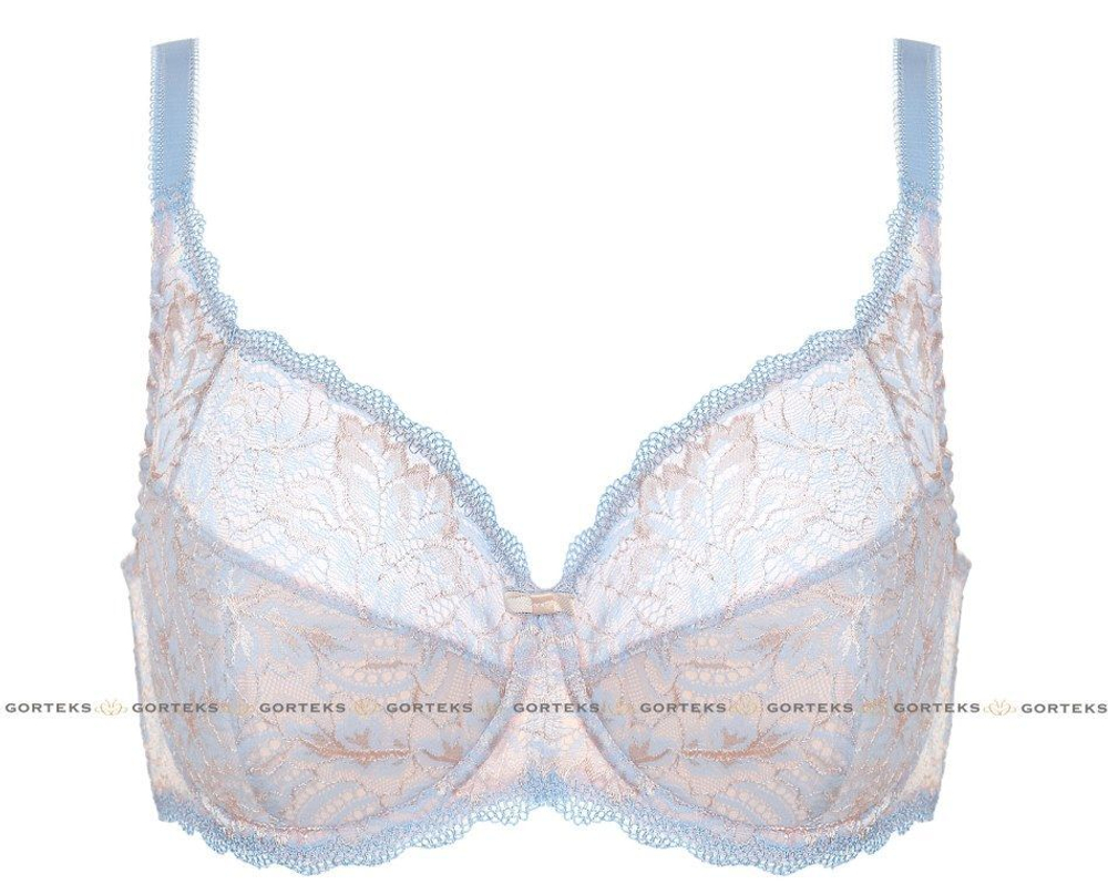 Бюстгальтер Manila на косточках (Размер: 100E) (Цвет: белый с голубым)