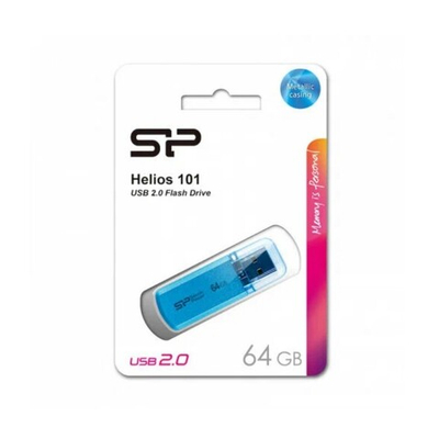 Флеш накопитель 64Gb Silicon Power Helios 101, USB 2.0, Лазоревый