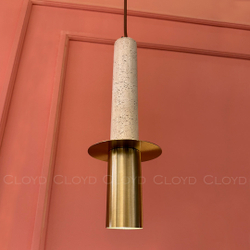 Подвесной светильник Cloyd CLARNET-C P1 / выс. 33 см - травертин (арт.11542)