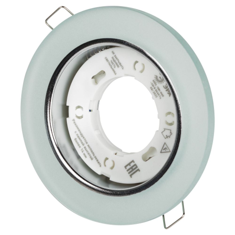 Светильник встраиваемый cо светодиодной подсветкой ЭРА DK LD51 FR под лампу GX53 белый матовый | Встраиваемые LED светильники