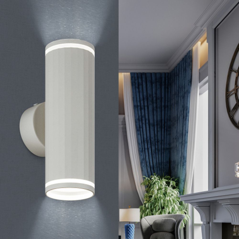 Светильник настенный ЭРА WL45 WH под лампу MR16 GU10 белый | Настенная подсветка