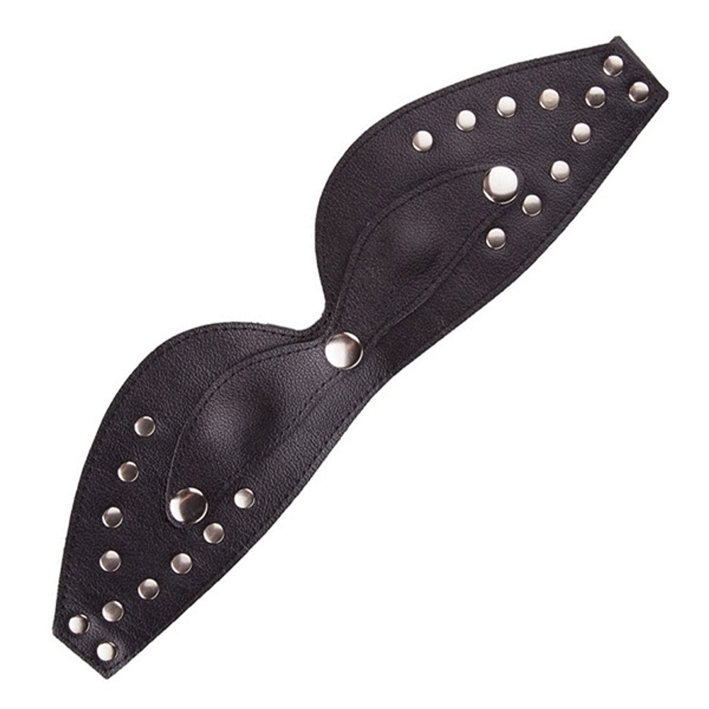 Черная кожаная маска со съёмными шорами Sitabella BDSM Accessories 3080-1