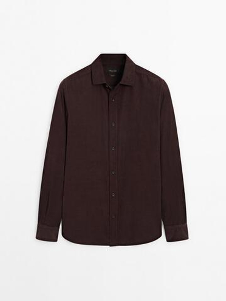 Massimo Dutti Классическая рубашка, бордо