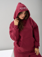 Костюм с брюками КБис-091/винный-п