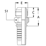 Фитинг DN 08 JIC (Ш) 1/2