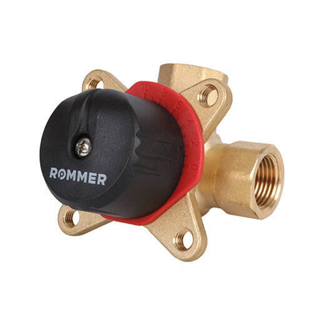 Клапан смесительный трехходовой ROMMER RVM-0003 - 1"1/2 (ВР, PN10. 110°C, KVs 25)