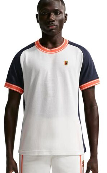 Теннисная футболка Nike Court Heritage Tennis - sail/dark obsidian