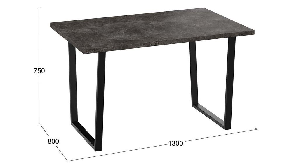 Стол кухонный Даллас, обеденный, ЛДСП, черный дуб