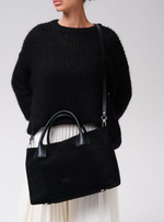 Замшевая сумка Iris DBR 31372 черный велюр