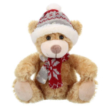 Мишка в шапочке и шарфике 20*15*13см. в пакет (Relana)