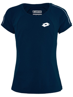 Футболка для девочки теннисная Lotto Squadra Girl Tee - navy blue