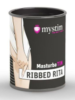 Компактный мастурбатор MasturbaTIN Ribbed Rita (Цвет: белый)