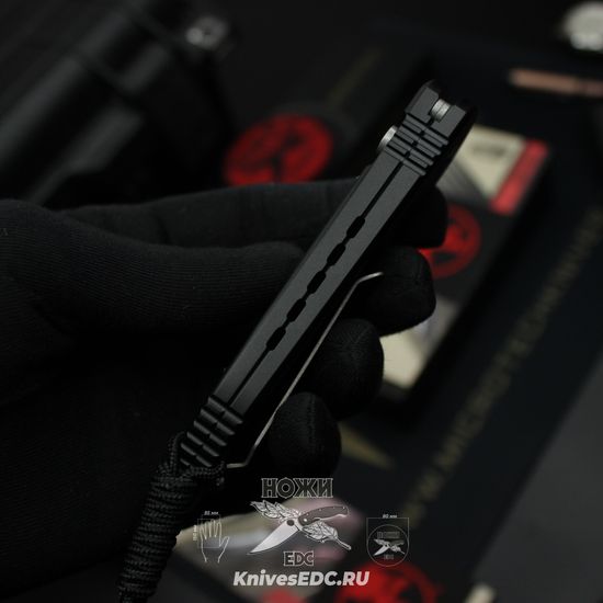 Автоматический нож Microtech MT_135-10AP LUDT, алюм.чёрная рук-ть, клинок M390, апокалиптик