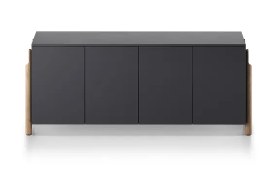 Тумба Basic 4 двери ширина 170 см (черный)