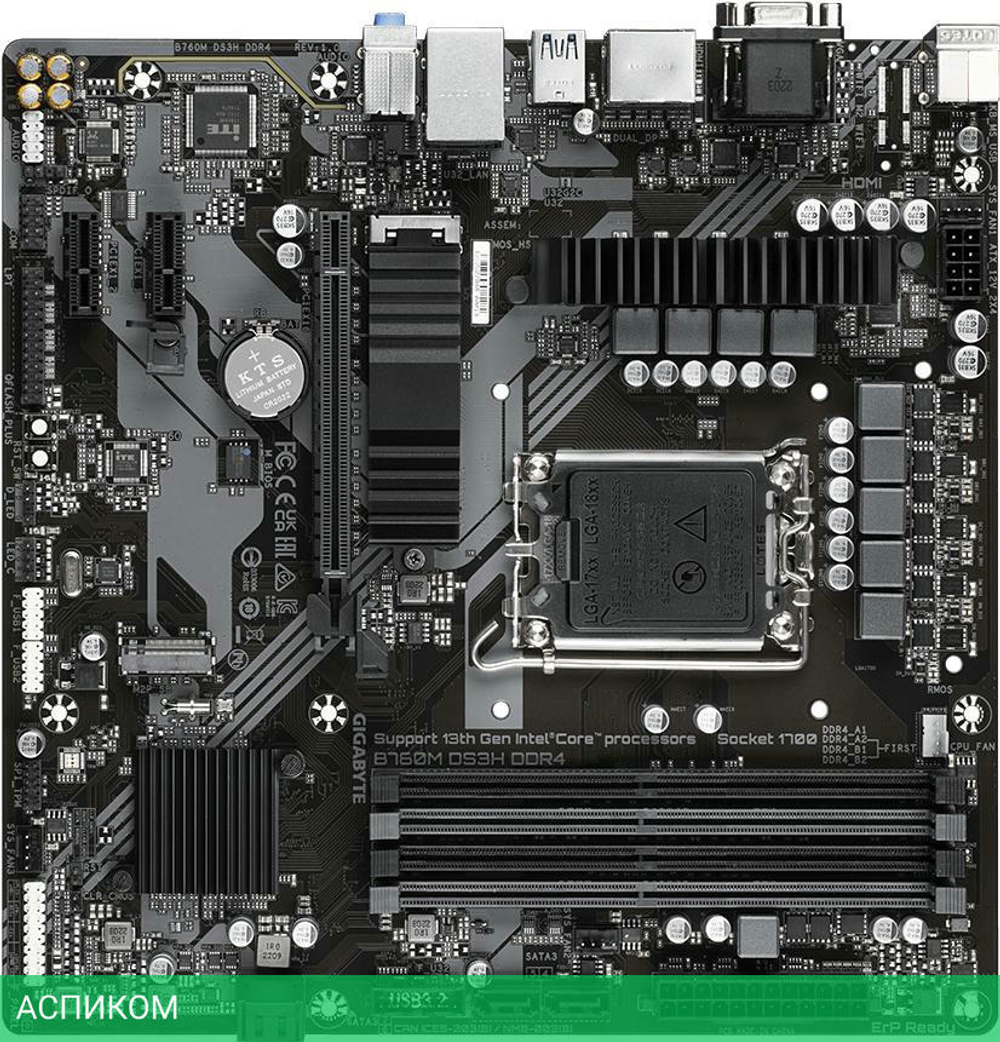 Материнская плата GigaByte B760M DS3H DDR4