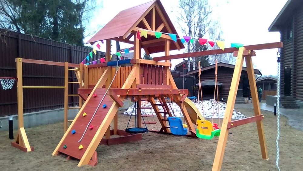 Деревянный игровой комплекс Савушка Lux - 6