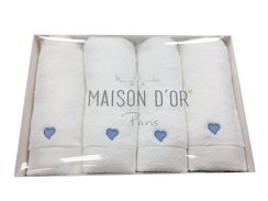 Набор салфеток SOFT HEARTS 30х50 4шт Maison Dor синие сердечки